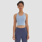 Women's Quick-Dry Sports Crop Top for Gym Running & Yoga – Stretch Nylon, 8 Colours, S-XL