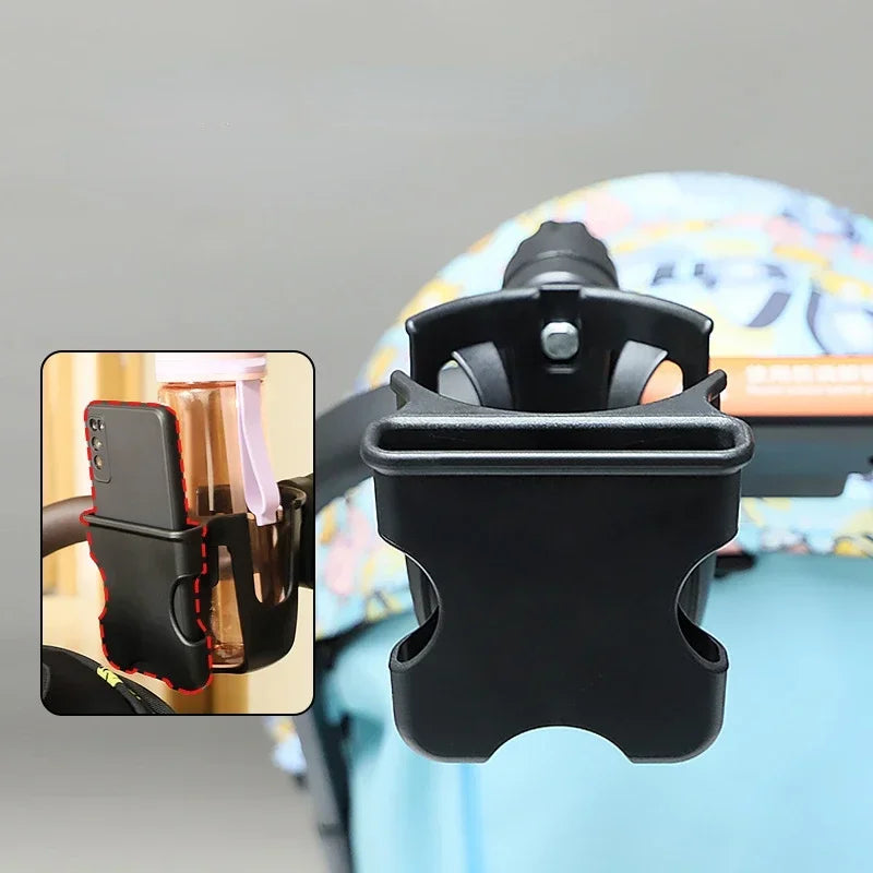 2-in-1 Stroller Handlebar Cup Holder & 360° Phone Mount Clamp - AmaraKin Nursery & Family Essentials (Photo 4)