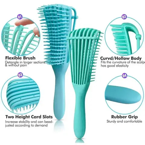 Bamboo Baby Hair Brush with Scalp Massage Bristles - image 3