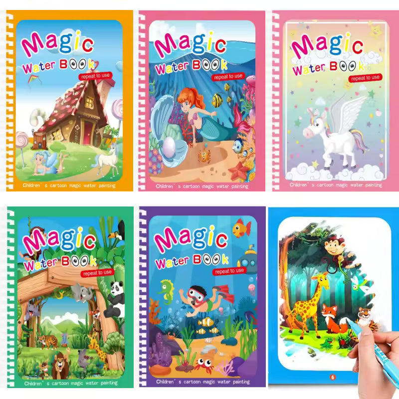 Magic Water Drawing Book, Mermaid Design