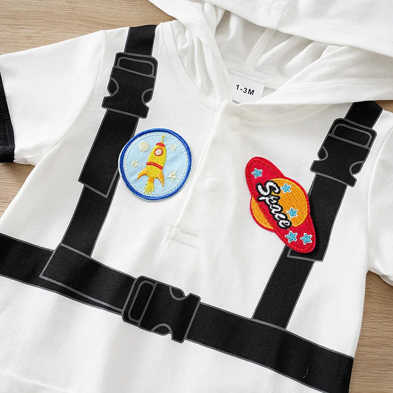 Baby Astronaut Romper 100% Cotton, Short-Sleeve 0-18 Months