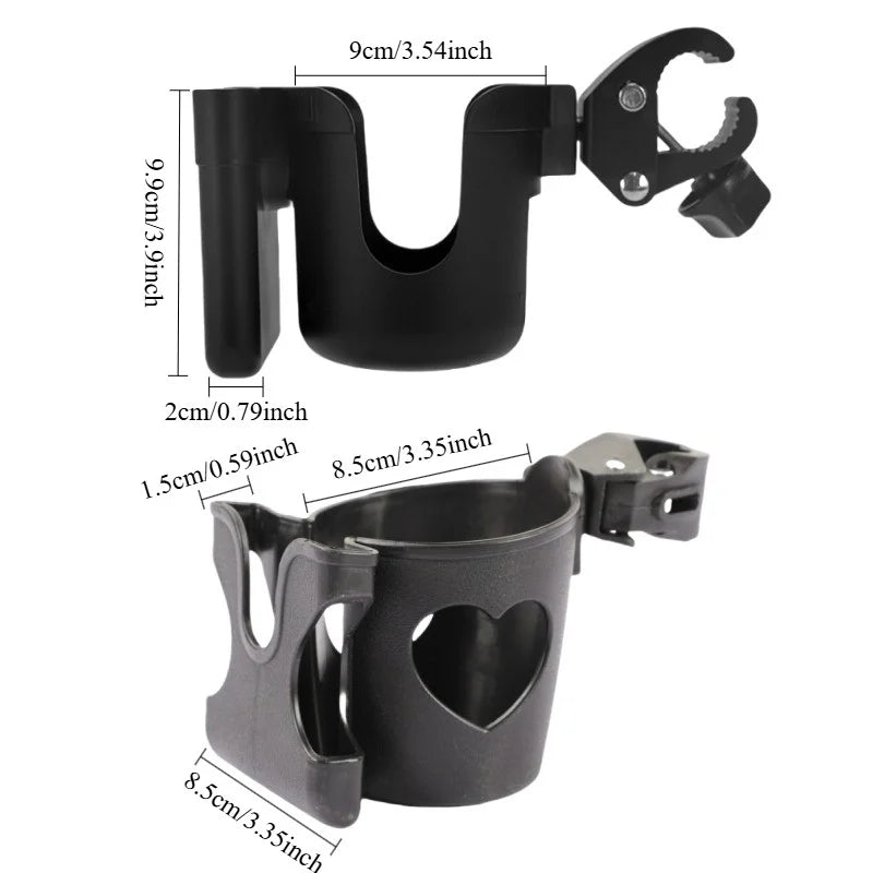 2-in-1 Stroller Handlebar Cup Holder & 360° Phone Mount Clamp - AmaraKin Nursery & Family Essentials (Photo 6)