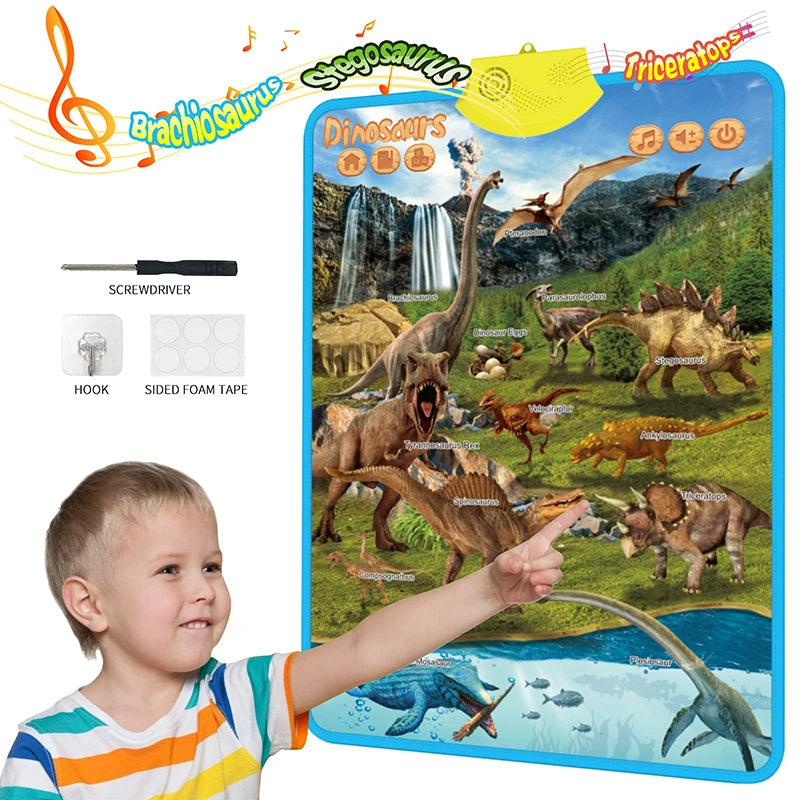 Electronic Alphabet Wall Chart, Talking ABC 123 Learning Poster for Toddlers
