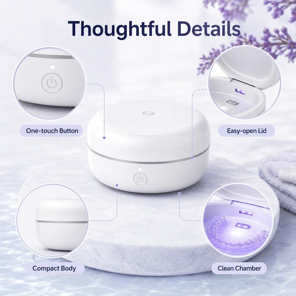 Portable UV-C LED Pacifier & Teether Quick-Steriliser Case - Detail View 3