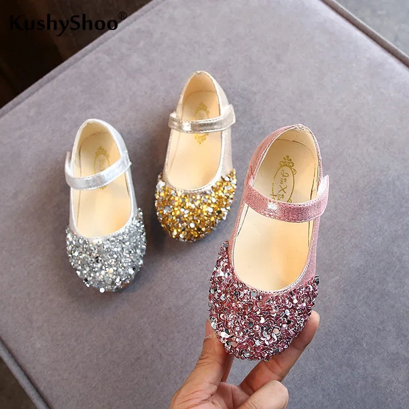 Girls Glitter Princess Shoes, Toddler Dance and Party Sandals