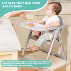 Baby Booster Seat High Chair, Folding Portable Feeding Chair 6 Months-3 Years
