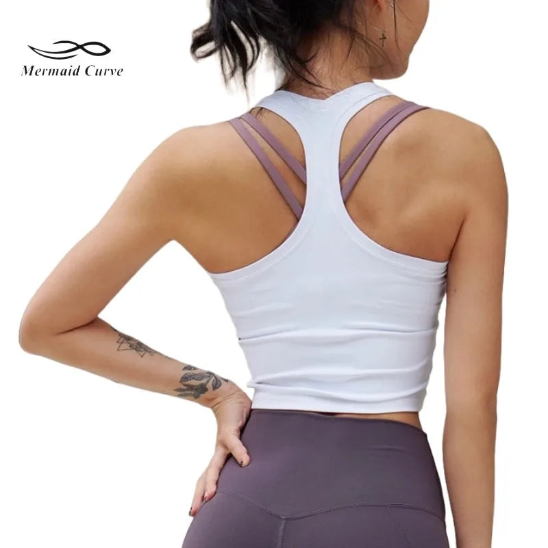 Women's Quick-Dry Sports Crop Top for Gym Running & Yoga – Stretch Nylon, 8 Colours, S-XL