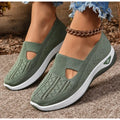 Women's Knitted Sneakers Breathable, Low-Top Casual Shoes