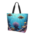 Coral reef print canvas tote bag - photo 9