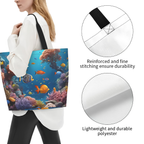 Coral reef print canvas tote bag - photo 2