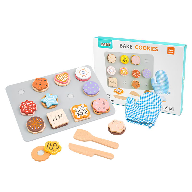 Wooden Montessori breakfast play kitchen set - photo 9
