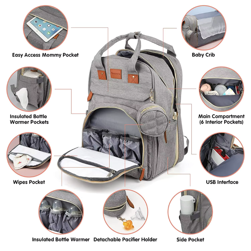 3-in-1 changing backpack with fold-out changing bed - photo 3