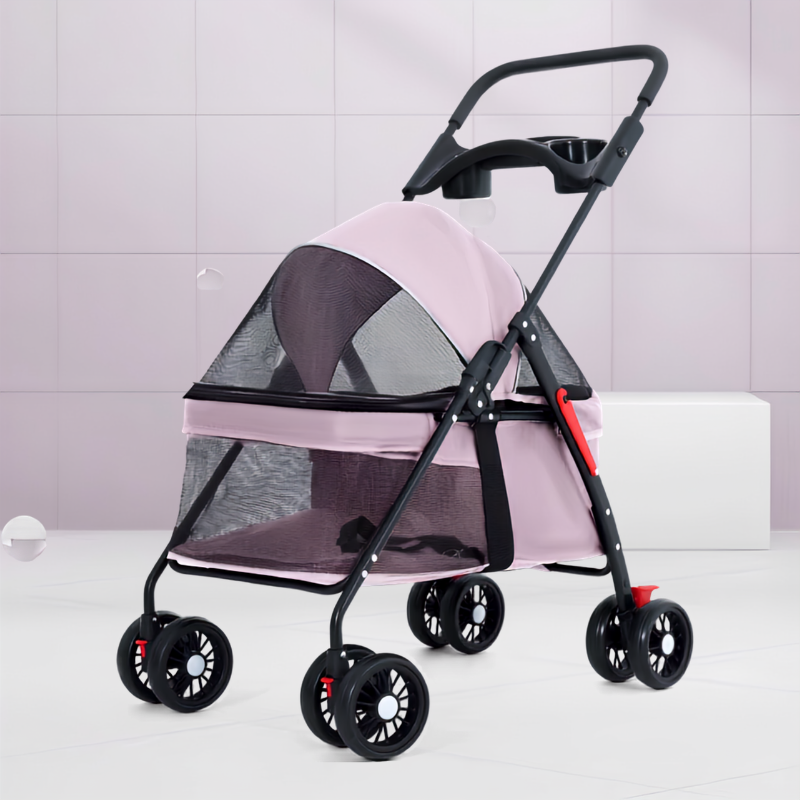 Easy-fold pet stroller for cats and small dogs - photo 3