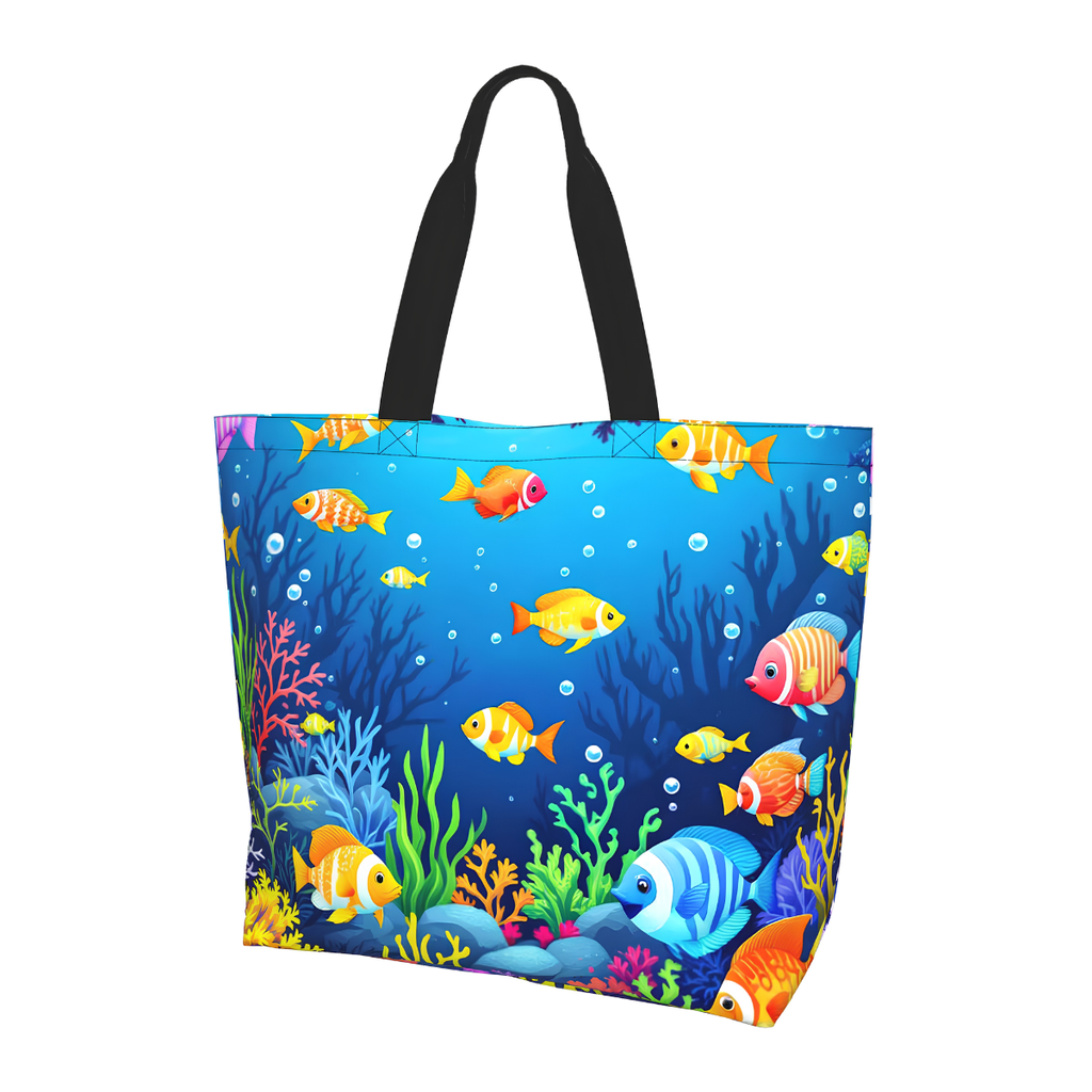 Coral reef print canvas tote bag - photo 7