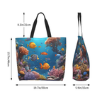 Coral reef print canvas tote bag - photo 6