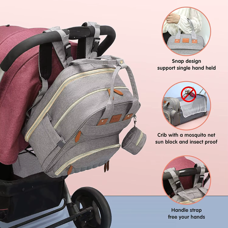 3-in-1 changing backpack with fold-out changing bed - photo 5