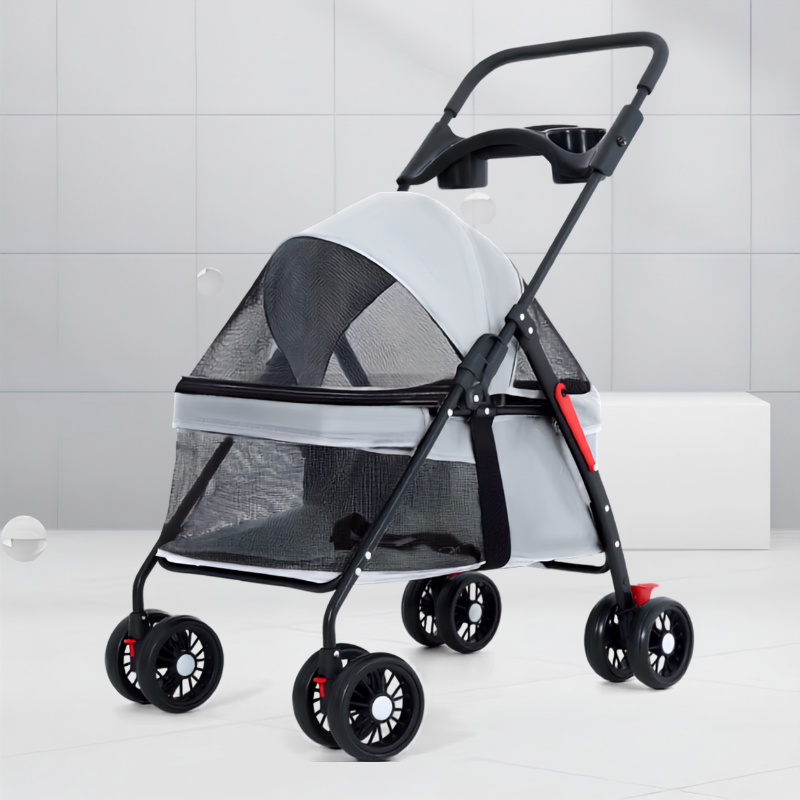 Easy-fold pet stroller for cats and small dogs - photo 4